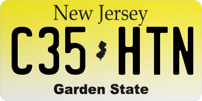 NJ license plate C35HTN