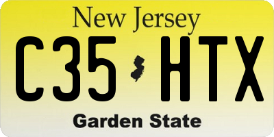 NJ license plate C35HTX