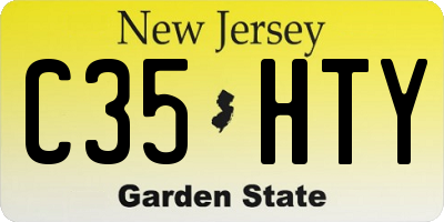 NJ license plate C35HTY