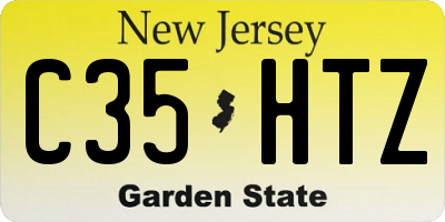 NJ license plate C35HTZ