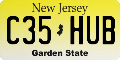 NJ license plate C35HUB