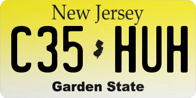NJ license plate C35HUH