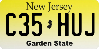 NJ license plate C35HUJ