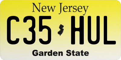 NJ license plate C35HUL