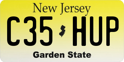 NJ license plate C35HUP
