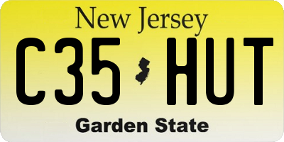 NJ license plate C35HUT