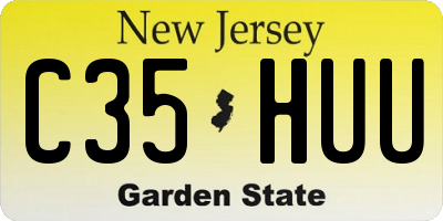 NJ license plate C35HUU