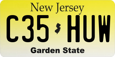 NJ license plate C35HUW