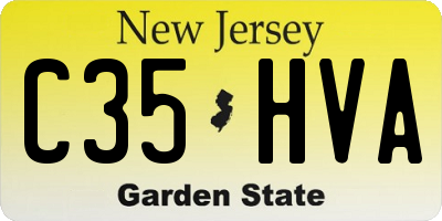 NJ license plate C35HVA
