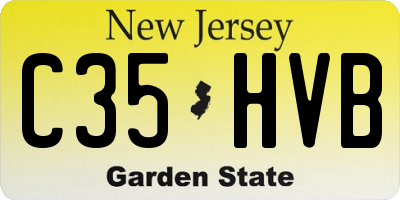 NJ license plate C35HVB