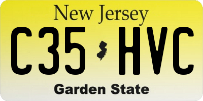 NJ license plate C35HVC