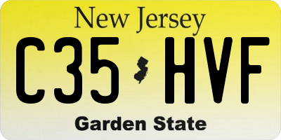 NJ license plate C35HVF