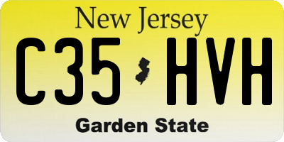 NJ license plate C35HVH