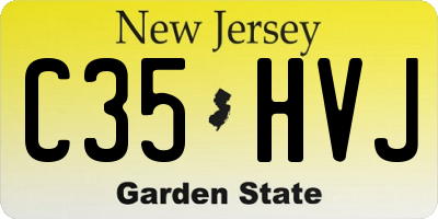 NJ license plate C35HVJ