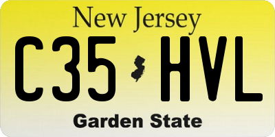 NJ license plate C35HVL