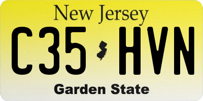 NJ license plate C35HVN