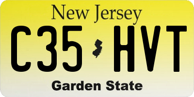 NJ license plate C35HVT