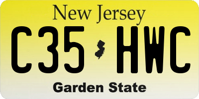NJ license plate C35HWC