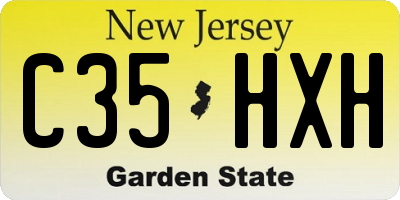 NJ license plate C35HXH