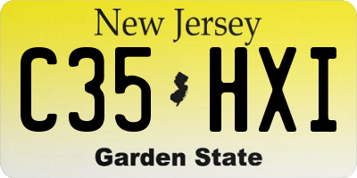 NJ license plate C35HXI