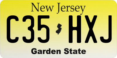 NJ license plate C35HXJ
