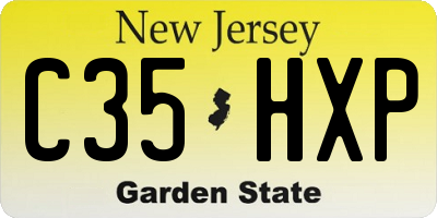 NJ license plate C35HXP