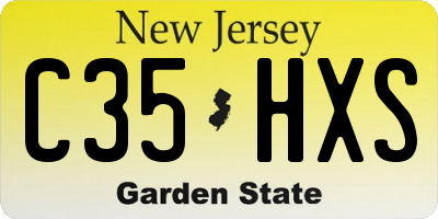 NJ license plate C35HXS