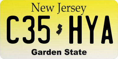 NJ license plate C35HYA
