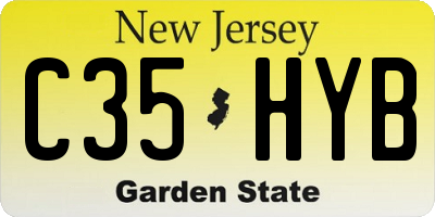 NJ license plate C35HYB