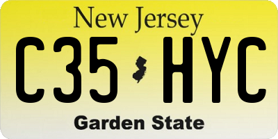 NJ license plate C35HYC