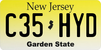 NJ license plate C35HYD