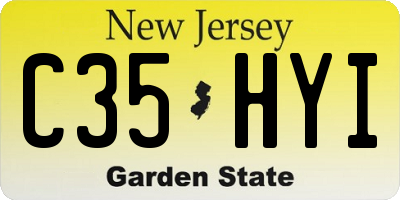 NJ license plate C35HYI