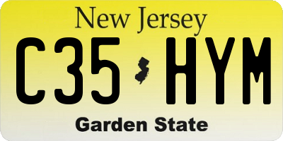 NJ license plate C35HYM