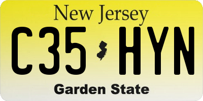NJ license plate C35HYN