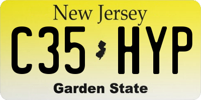 NJ license plate C35HYP