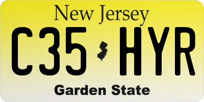 NJ license plate C35HYR