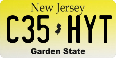 NJ license plate C35HYT