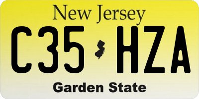NJ license plate C35HZA