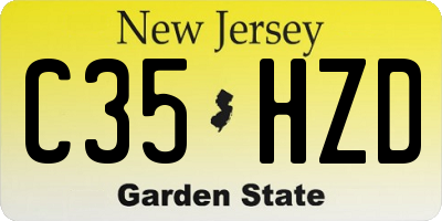 NJ license plate C35HZD