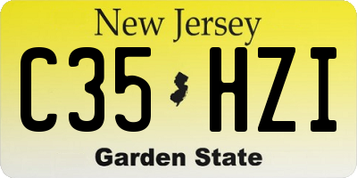 NJ license plate C35HZI