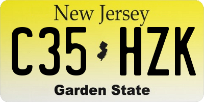 NJ license plate C35HZK