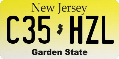 NJ license plate C35HZL