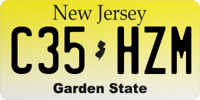 NJ license plate C35HZM
