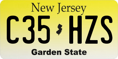 NJ license plate C35HZS