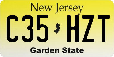 NJ license plate C35HZT