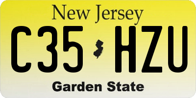 NJ license plate C35HZU