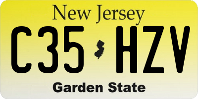 NJ license plate C35HZV