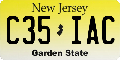 NJ license plate C35IAC