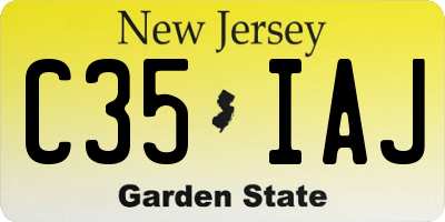 NJ license plate C35IAJ