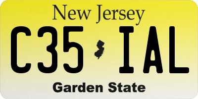 NJ license plate C35IAL